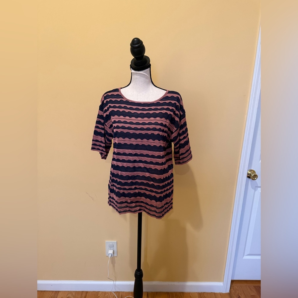 Mossimo Striped Pink and Black Top